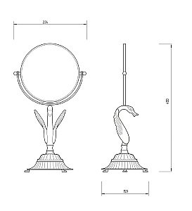 Зеркало косметическое Migliore LUXOR 26129 золото купить в интернет-магазине сантехники Sanbest