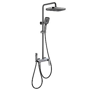 Душевая система Black&White Universe UK5012MG оружейная сталь купить в интернет-магазине сантехники Sanbest