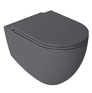 Унитаз подвесной Isvea Infinity 10NF02001SV-2C антрацит матовый, безободковый купить в интернет-магазине Sanbest