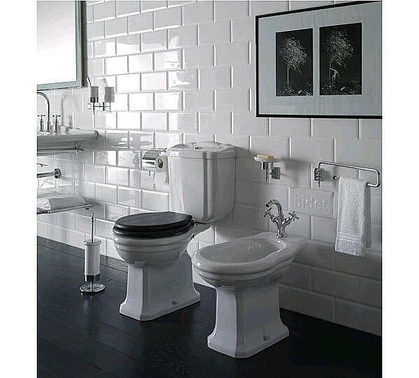 Унитаз напольный GLOBO Paestum PA004.BI белый/кнопка бронза, с бачком купить в интернет-магазине Sanbest