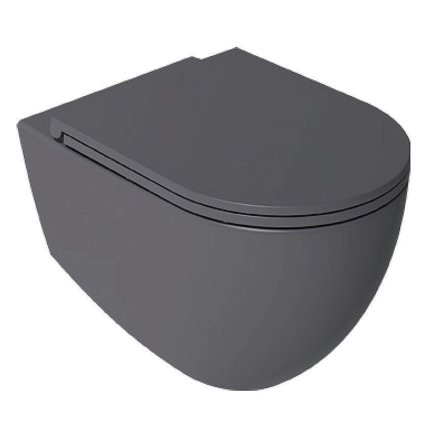 Унитаз подвесной Isvea Infinity 10NF02001SV-2C антрацит матовый, безободковый купить в интернет-магазине Sanbest