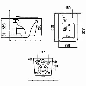 Унитаз Vincea Q-Line VT1-12MA безободковый, с крышкой микролифт, антрацит матовый купить в интернет-магазине Sanbest