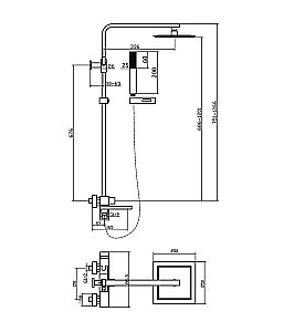 Душевая система Agger Great A2893344 черная купить в интернет-магазине сантехники Sanbest