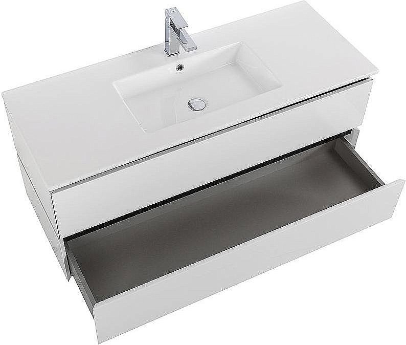 Тумба с раковиной Cezares Plane 120 белая для ванной в интернет-магазине Sanbest