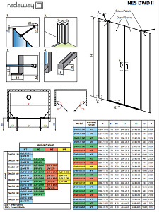 Душевая дверь Radaway NES DWD II 83х97 купить в интернет-магазине Sanbest