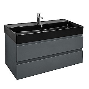 Тумба с раковиной Jacob Delafon MADELEINE 100 серый матовый для ванной в интернет-магазине Sanbest