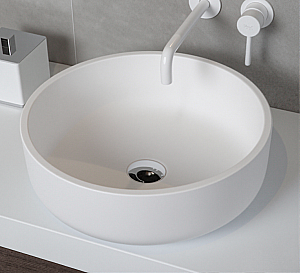 Раковина накладная Armadi Art Corian white LV204 белая купить в интернет-магазине Sanbest