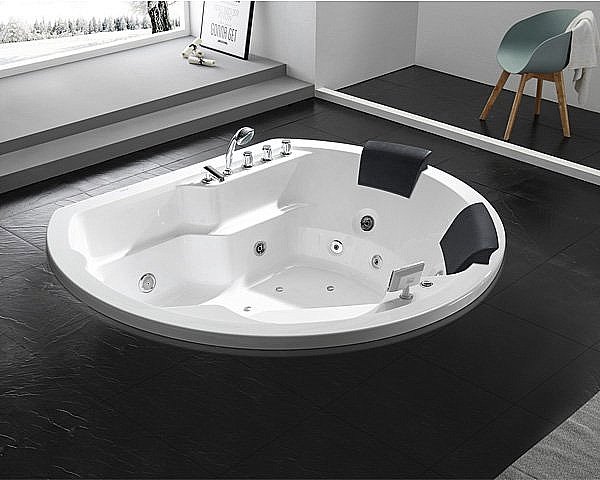 Ванна акриловая Gemy Built-in G9053 K 185х162 белая с гидромассажем купить в интернет-магазине Sanbest