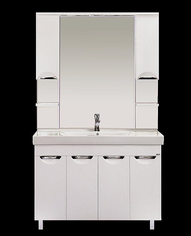 Зеркало со шкафом Misty София 120 белая эмаль в ванную от интернет-магазине сантехники Sanbest