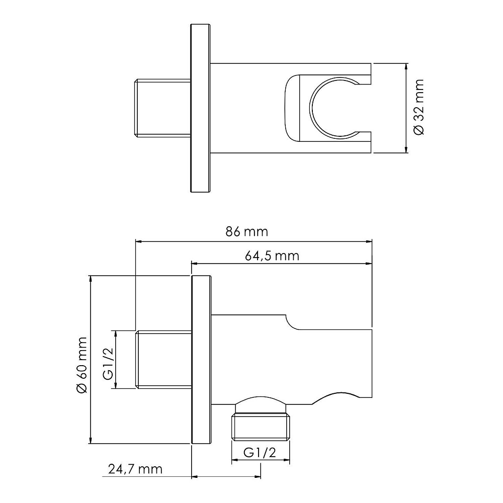 Подключение для шланга WasserKRAFT A099 купить в интернет-магазине сантехники Sanbest