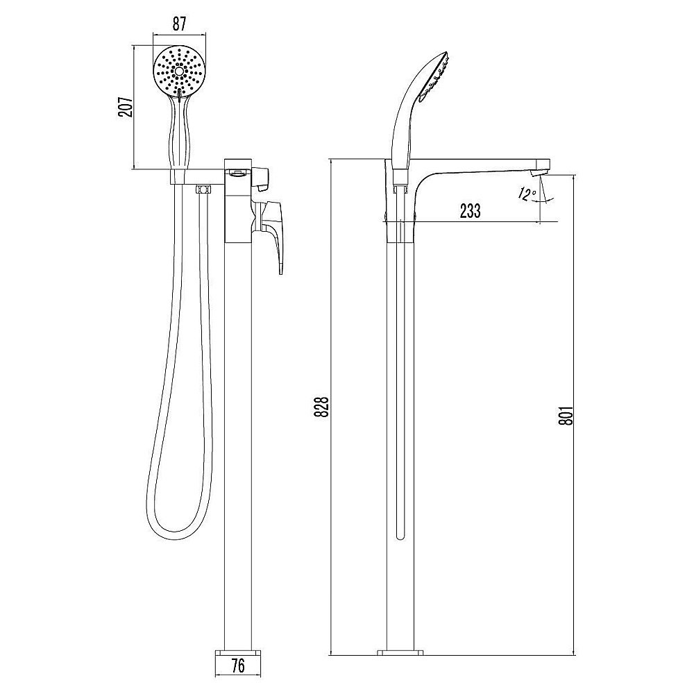 Смеситель для ванны Lemark Shift LM4344C купить в интернет-магазине сантехники Sanbest