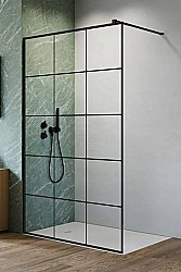 Душевое ограждение Radaway NES Black Factory Walk-in II 80 10013080-54-55 стекло прозрачное/профиль черный матовый купить в интернет-магазине Sanbest