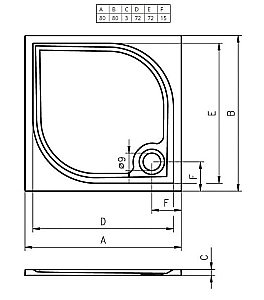 Душевой поддон Riho Kolping DB20 80x80 D004004005 белый купить в интернет-магазине Sanbest