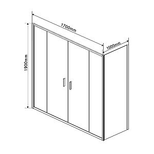 Душевой уголок Vincea GARDA VSR-1G21017CL 170x100 стекло прозрачное/профиль хром купить в интернет-магазине Sanbest