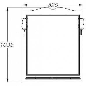 Зеркало Опадирис Валери 85 00-00006803 белое матовое в ванную от интернет-магазине сантехники Sanbest