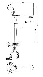 Смеситель для раковины D&K Venice Baciano DA1032059 купить в интернет-магазине сантехники Sanbest