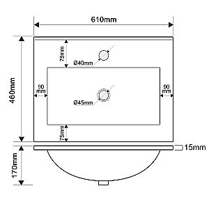 Раковина Oliveeka Built-in 61 NS2001-60 белая купить в интернет-магазине Sanbest