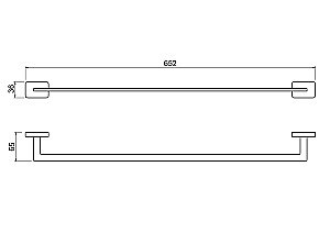 Полотенцедержатель Aquatek Либра AQ4314MB черный матовый купить в интернет-магазине сантехники Sanbest