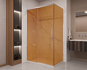 Душевой уголок Vincea Stella 120х90 VSR-1ST9012GS стекло янтарь/профиль хром купить в интернет-магазине Sanbest