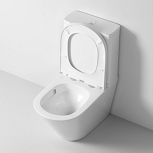 Унитаз-компакт Grossman Tornado GR-4449SQ безободковый, с бачком, с крышкой микролифт, слив-торнадо, белый глянцевый купить в интернет-магазине Sanbest