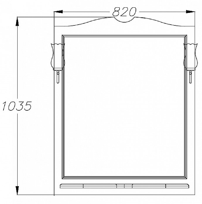 Зеркало Опадирис Валери 85 00-00006803 белое матовое в ванную от интернет-магазине сантехники Sanbest