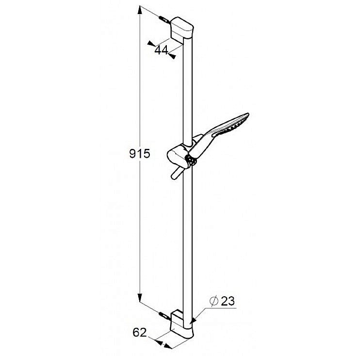 Душевой гарнитур Kludi Fizz 6764087-00 черный купить в интернет-магазине сантехники Sanbest