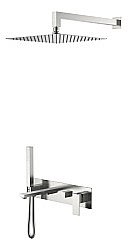 Душевая система Boheme Qubic 474-NB никель брашированный купить в интернет-магазине сантехники Sanbest