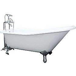 Ванна чугунная Elegansa Schale 170х75 Н0000012A белая/ножки хром купить в интернет-магазине Sanbest