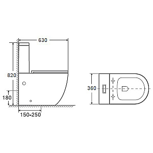 Инсталляция для унитаза Azario AZ-8010-1000 купить в интернет-магазине сантехники Sanbest
