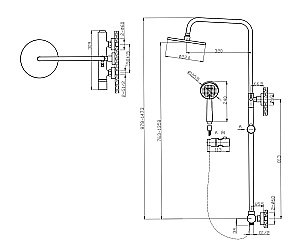 Душевая система Bronze de Luxe Focus 24612CM хром/мрамор купить в интернет-магазине сантехники Sanbest