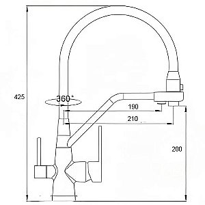 Смеситель для кухни Boch Mann Else BM10428 серый матовый купить в интернет-магазине сантехники Sanbest
