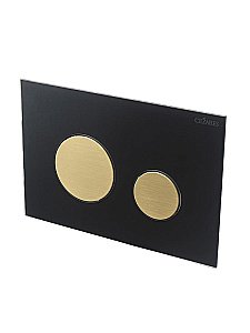 Кнопка для инсталляции Cezares LUX-GN-BORO-C черная глянцевая, брашированное золото купить в интернет-магазине сантехники Sanbest