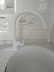 Смеситель для кухни Elghansa MONICA WHITE 56B1219-White купить в интернет-магазине сантехники Sanbest