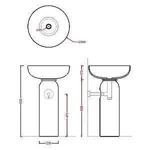 Раковина Artceram JOLIE 50 JOL001 05 00 белая матовая купить в интернет-магазине Sanbest