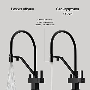 Смеситель для кухни Sancos Loro SC4007MB черный матовый купить в интернет-магазине сантехники Sanbest