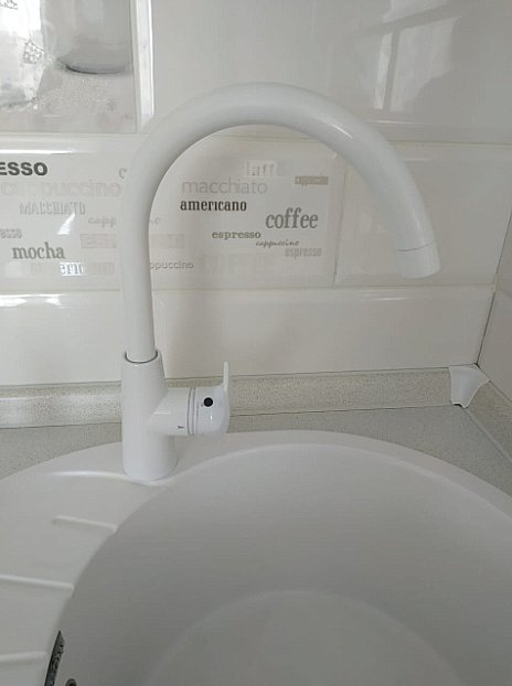 Смеситель для кухни Elghansa MONICA WHITE 56B1219-White купить в интернет-магазине сантехники Sanbest