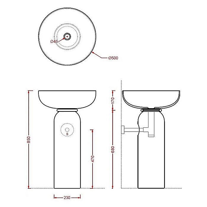 Раковина Artceram JOLIE 50 JOL001 05 00 белая матовая купить в интернет-магазине Sanbest