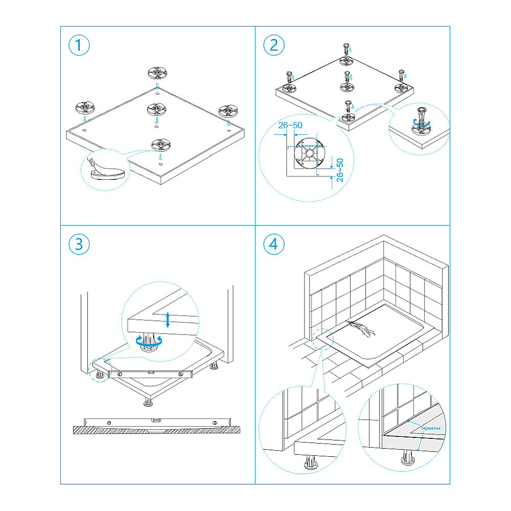 Душевой поддон RGW Stone Tray ST-W 16152912-001 90х120 белый купить в интернет-магазине Sanbest