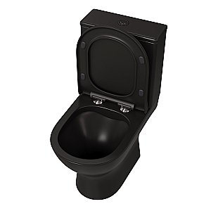 Унитаз напольный Taliente Arte AR35045 Nero безободковый, с бачком, с крышкой микролифт, черный матовый купить в интернет-магазине Sanbest