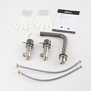 Смеситель для раковины Abber Emotion 316 AF8808BGG брашированная оружейная сталь купить в интернет-магазине сантехники Sanbest