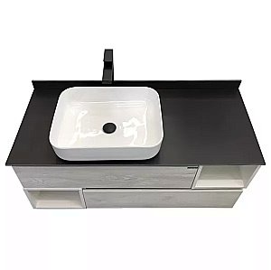 Тумба с раковиной Comforty Прага 120 00-00014834 дуб белый для ванной в интернет-магазине Sanbest