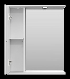 Зеркало со шкафом Misty Лира 60 П-Лир04060-013Л белый в ванную от интернет-магазине сантехники Sanbest