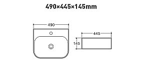 Раковина накладная Art&Max 49 AM1620 белая купить в интернет-магазине Sanbest
