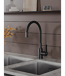 Смеситель для кухни Agger Easy A3100544 черный матовый купить в интернет-магазине сантехники Sanbest