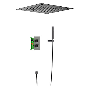 Душевая система встроенная с термостатом Timo Petruma SX-5029/18SM черное золото матовое купить в интернет-магазине сантехники Sanbest