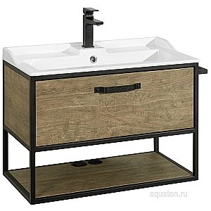 Тумба с раковиной Акватон Лофт Фабрик/Фабиа 80 дуб кантри для ванной в интернет-магазине Sanbest