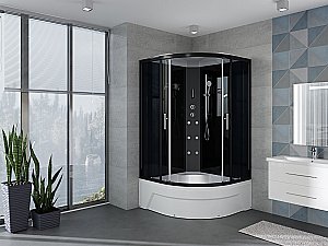 Душевая кабина Alex Baitler 120х120 ER5720TB4 стекло тонированное/профиль черный матовый купить в интернет-магазине Sanbest