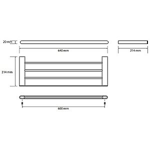 Полка Bemeta Organic 157105081 хром купить в интернет-магазине сантехники Sanbest