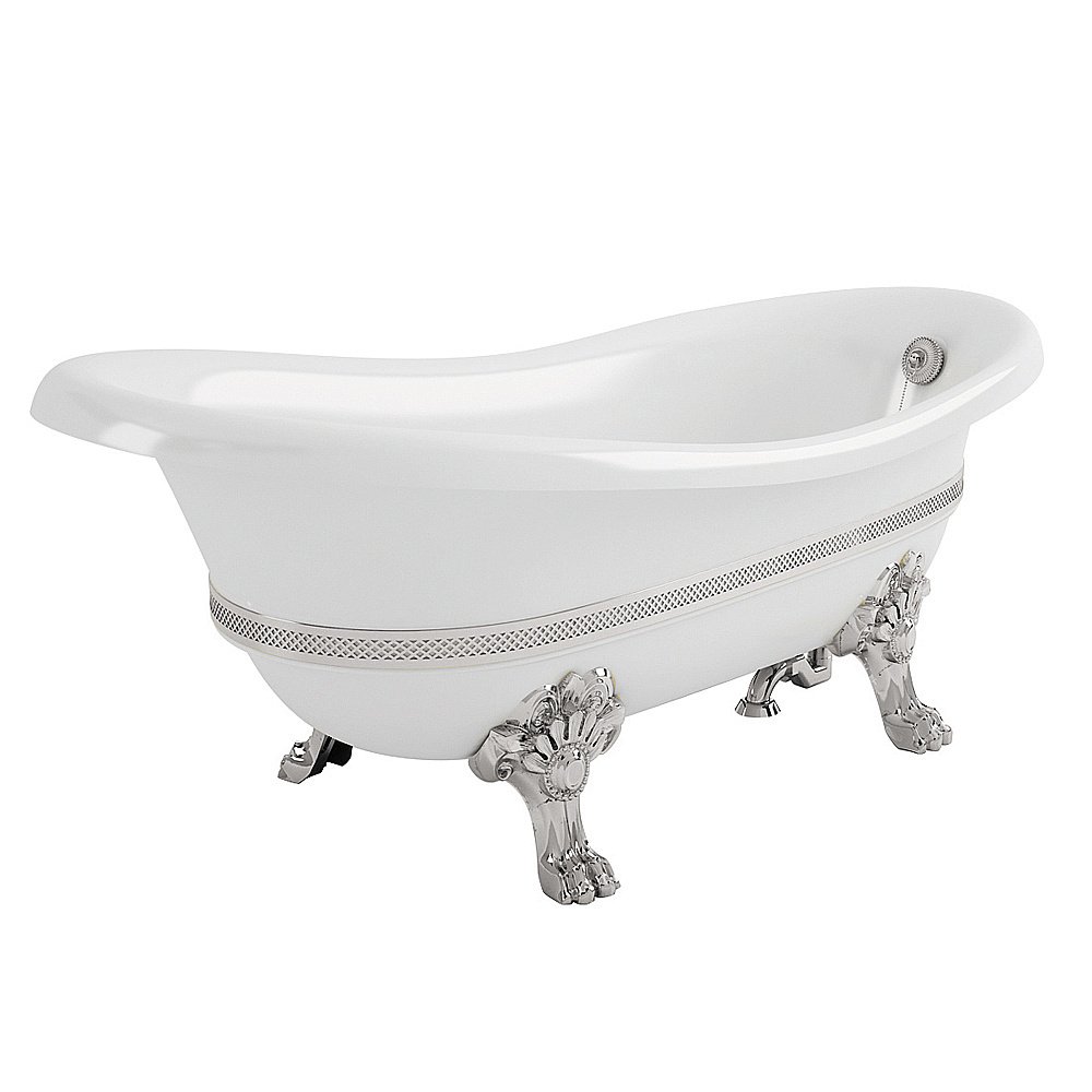 Ванна Migliore Bella DECOR на лапах MIGLIORE 25130 170х80 белая,хром купить в интернет-магазине Sanbest