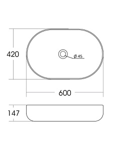 Раковина накладная Orange 60 B04-600W белая купить в интернет-магазине Sanbest